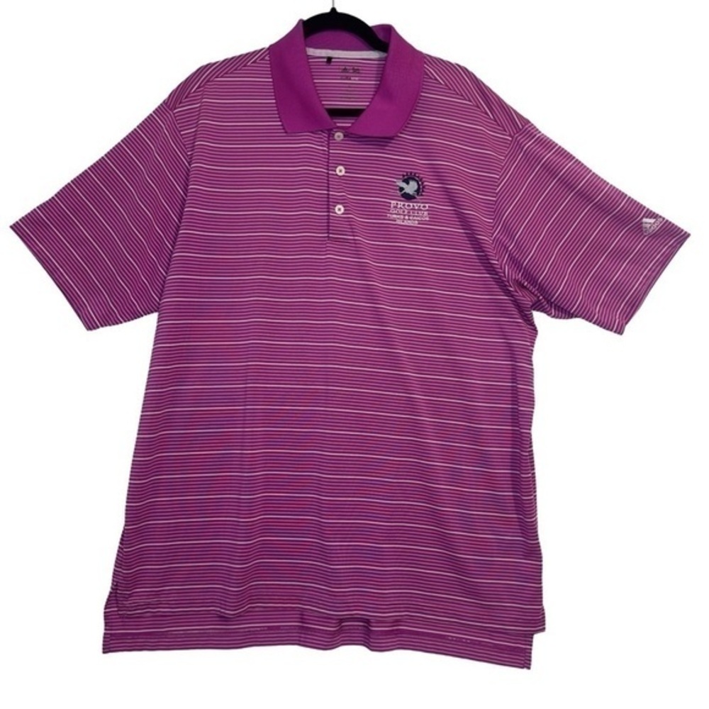 Adidas Golf Pink‎ White Polo Men’s Size XL